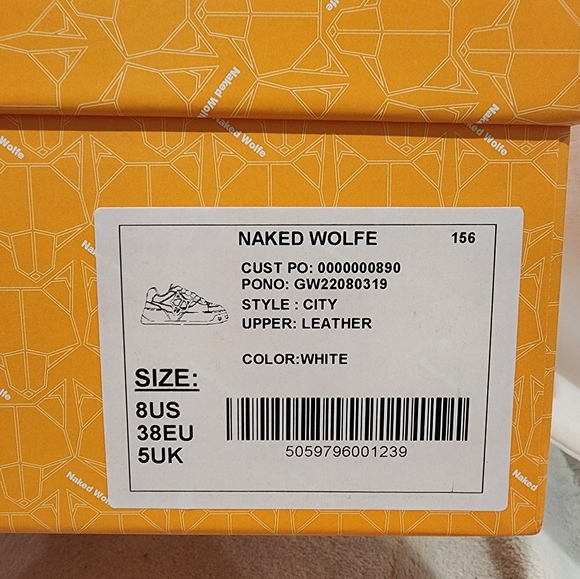 Naked Wolfe City White Sneakers W8 - Picture 9 of 9